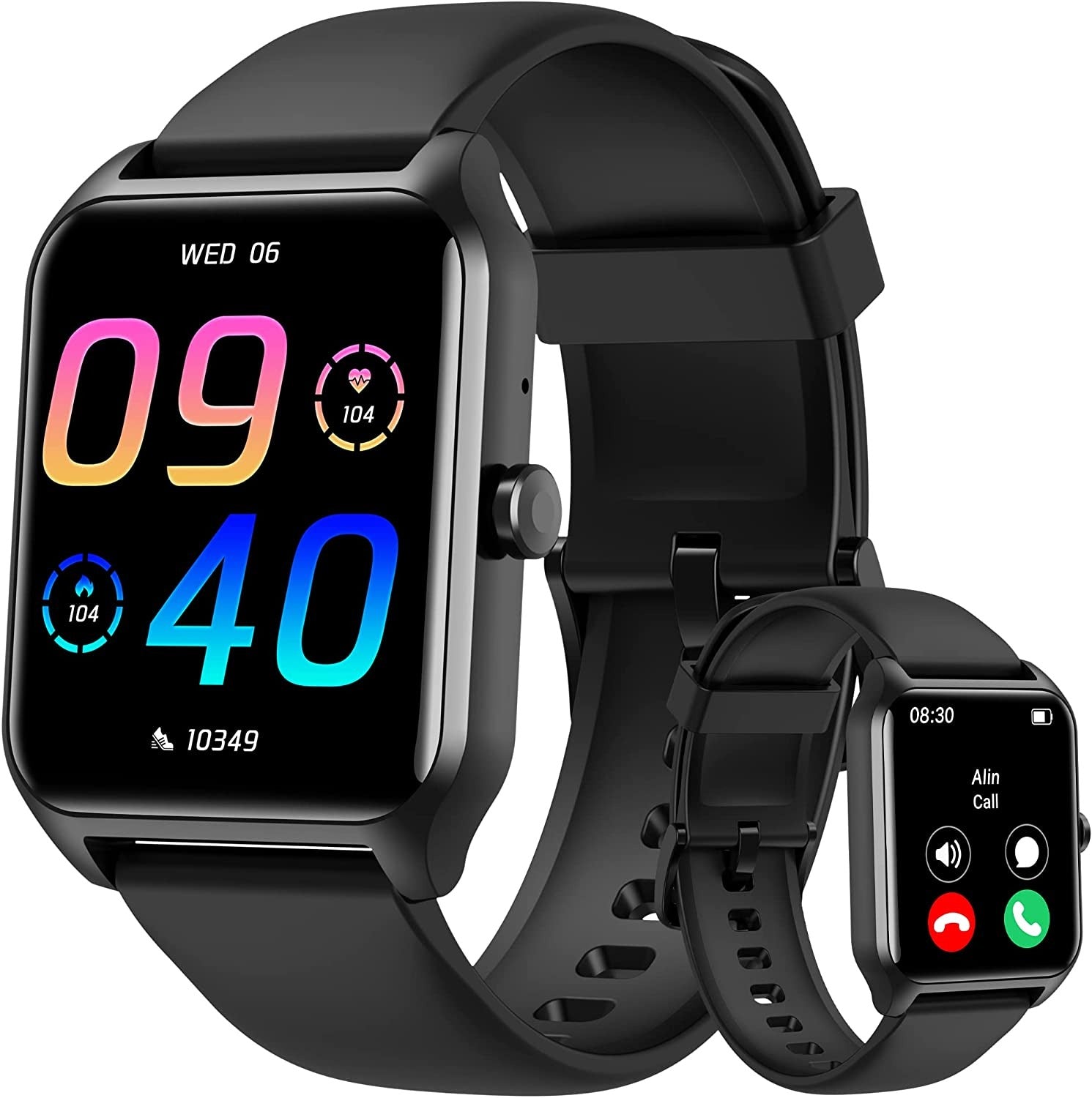 Fitpolo LW83 HD Touch Screen Smartwatch with Bluetooth Call - Black