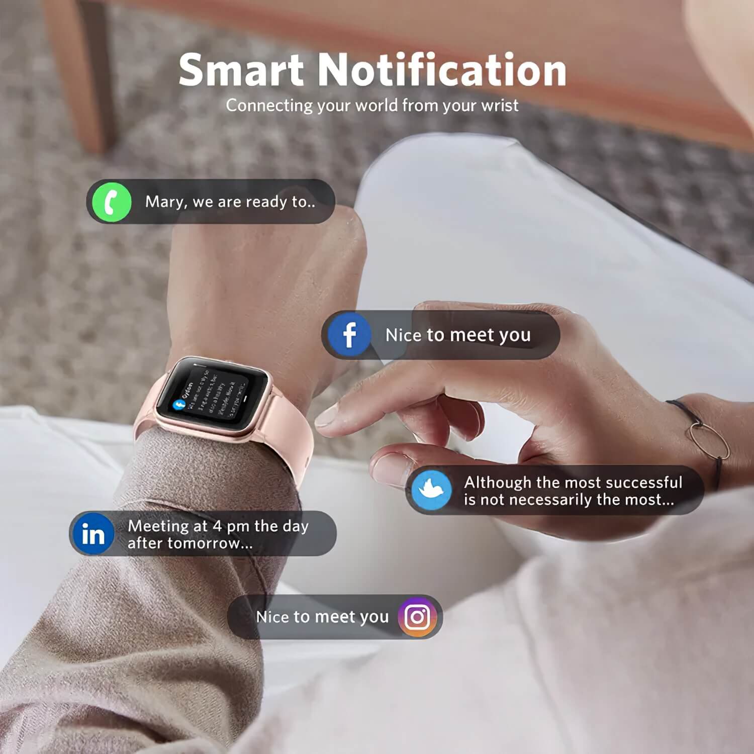 Fitpolo Smartwatch 205 Pink