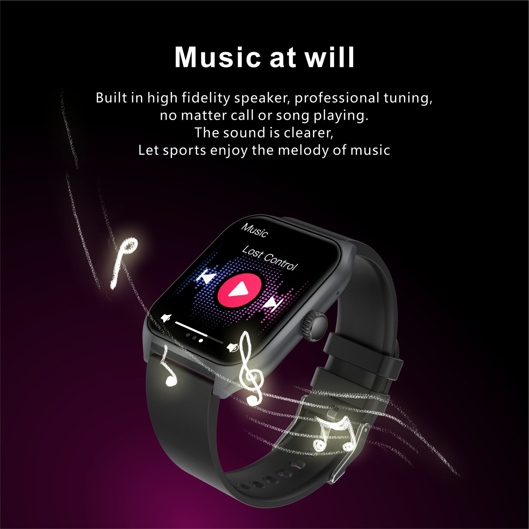 Smart Watch 1.96-inch Large Screen Call Function Skin Temperature Measurement