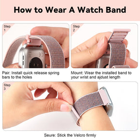 Fitpolo Soft Nylon Sport Strap Replacement band 18mm 20mm 22mm Option4(Free shipping for 2 or more watch straps)