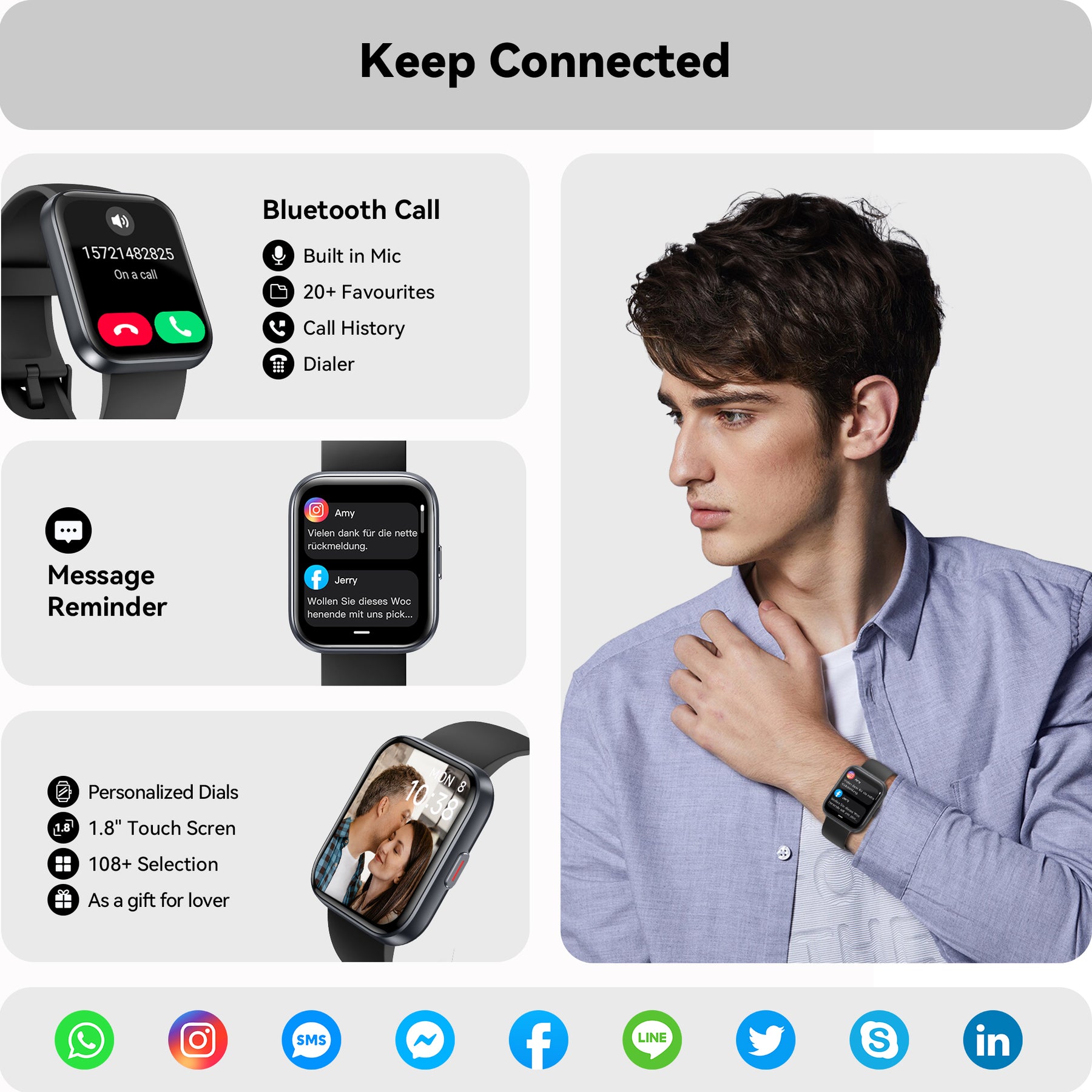 Fitpolo 208Plus Smartwatch
