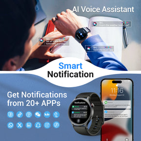Fitpolo AR-01 Smart Watch with Bluetooth Call & Answer / 1.32" AMOLED Touchscreen