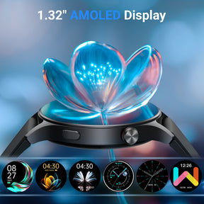 Fitpolo AR-01 Smart Watch with Bluetooth Call & Answer / 1.32" AMOLED Touchscreen