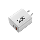 20W Dual-Port USB-A + USB-C Fast Charger Plug
