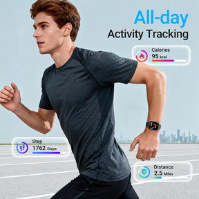 Fitpolo Smart Watch 1.85" AMOLED Fitness Tracker with Bluetooth Call