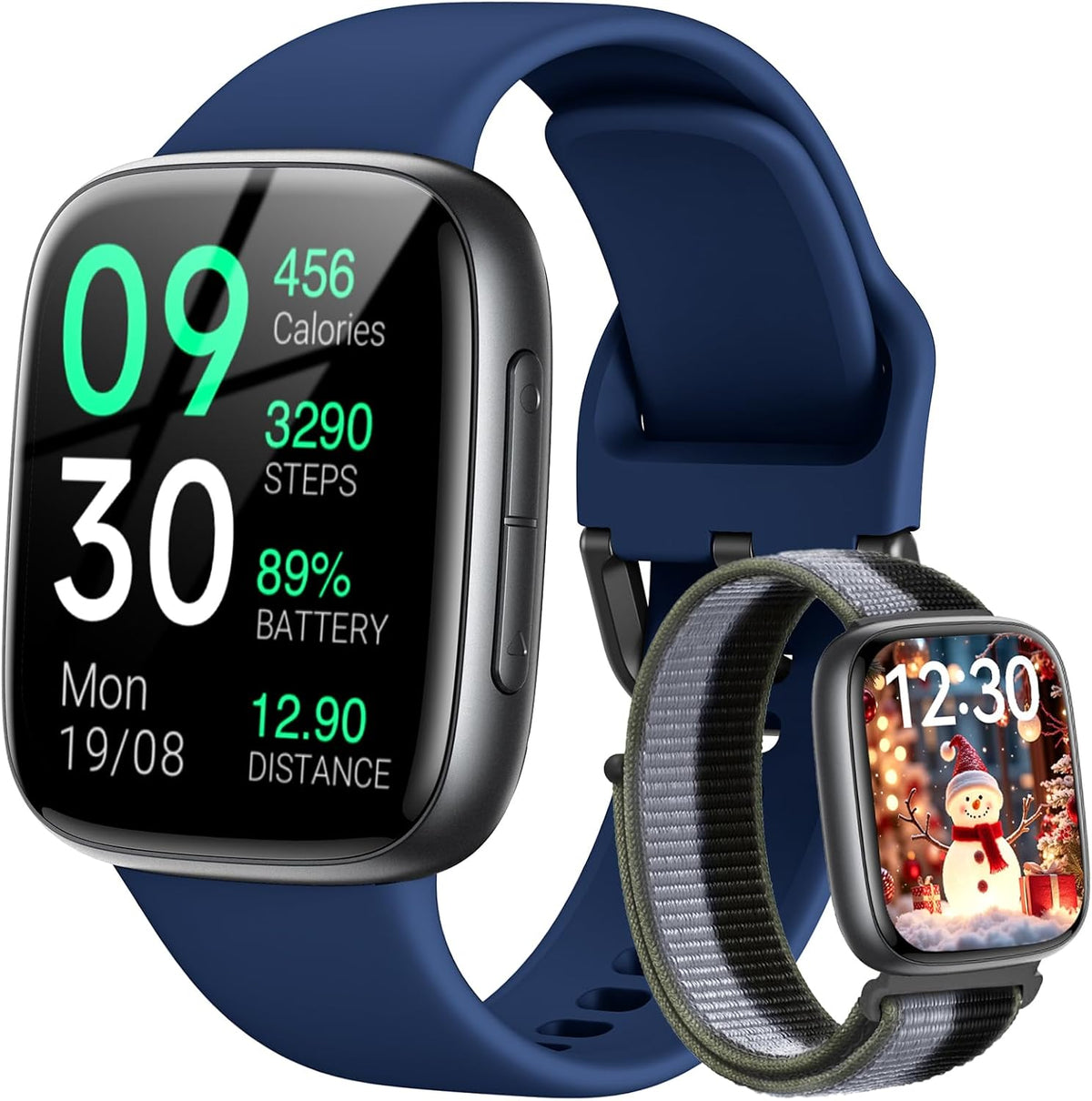 Fitpolo Smart Watch 1.85" AMOLED Fitness Tracker with Bluetooth Call