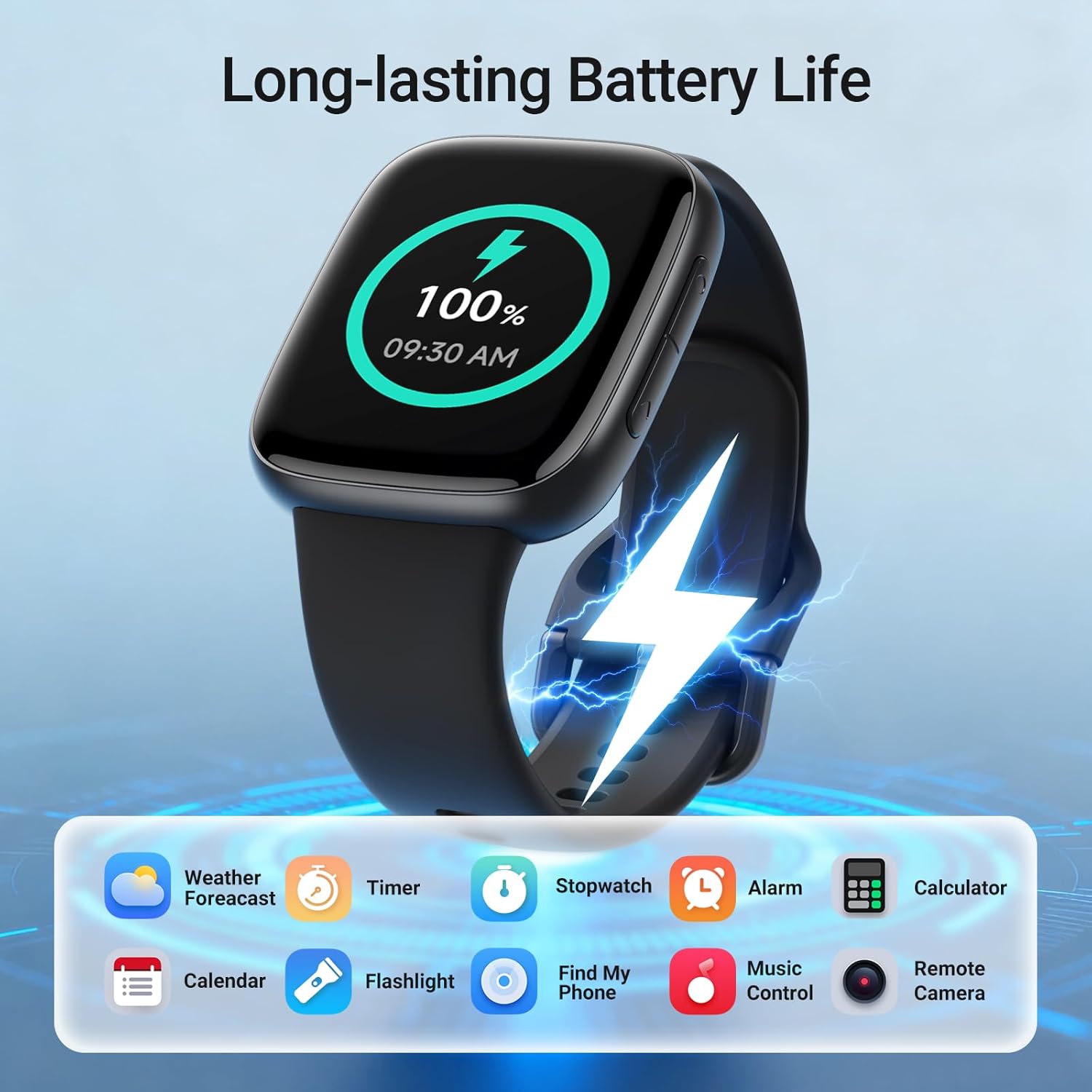 Fitpolo Smart Watch 1.85" AMOLED Fitness Tracker with Bluetooth Call