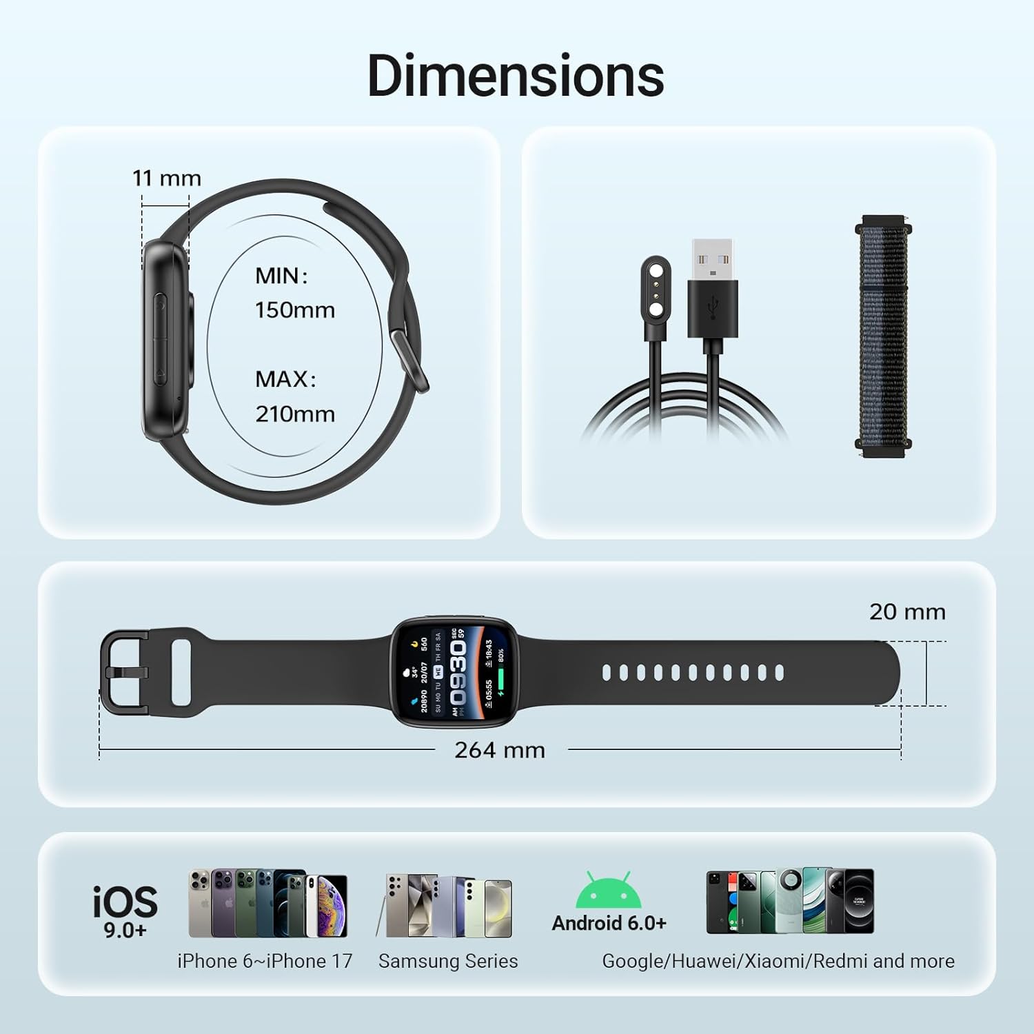 Fitpolo Smart Watch 1.85" AMOLED Fitness Tracker with Bluetooth Call