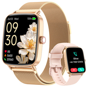 Fitpolo IDW28 1.85" HD Screen Fitness Watch with SpO2 Heart Rate Sleep Monitor, Smart Watches 100+ Sport IP68 Waterproof, Step Counter Ladies Smartwatch for iOS Android