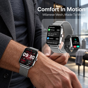 Fitpolo IDW28 1.85" HD Screen Fitness Watch with SpO2 Heart Rate Sleep Monitor, Smart Watches 100+ Sport IP68 Waterproof, Step Counter Ladies Smartwatch for iOS Android