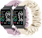 Fitpolo 2 Pack Stretchy Scrunchie Strap Replacement Bands 22mm