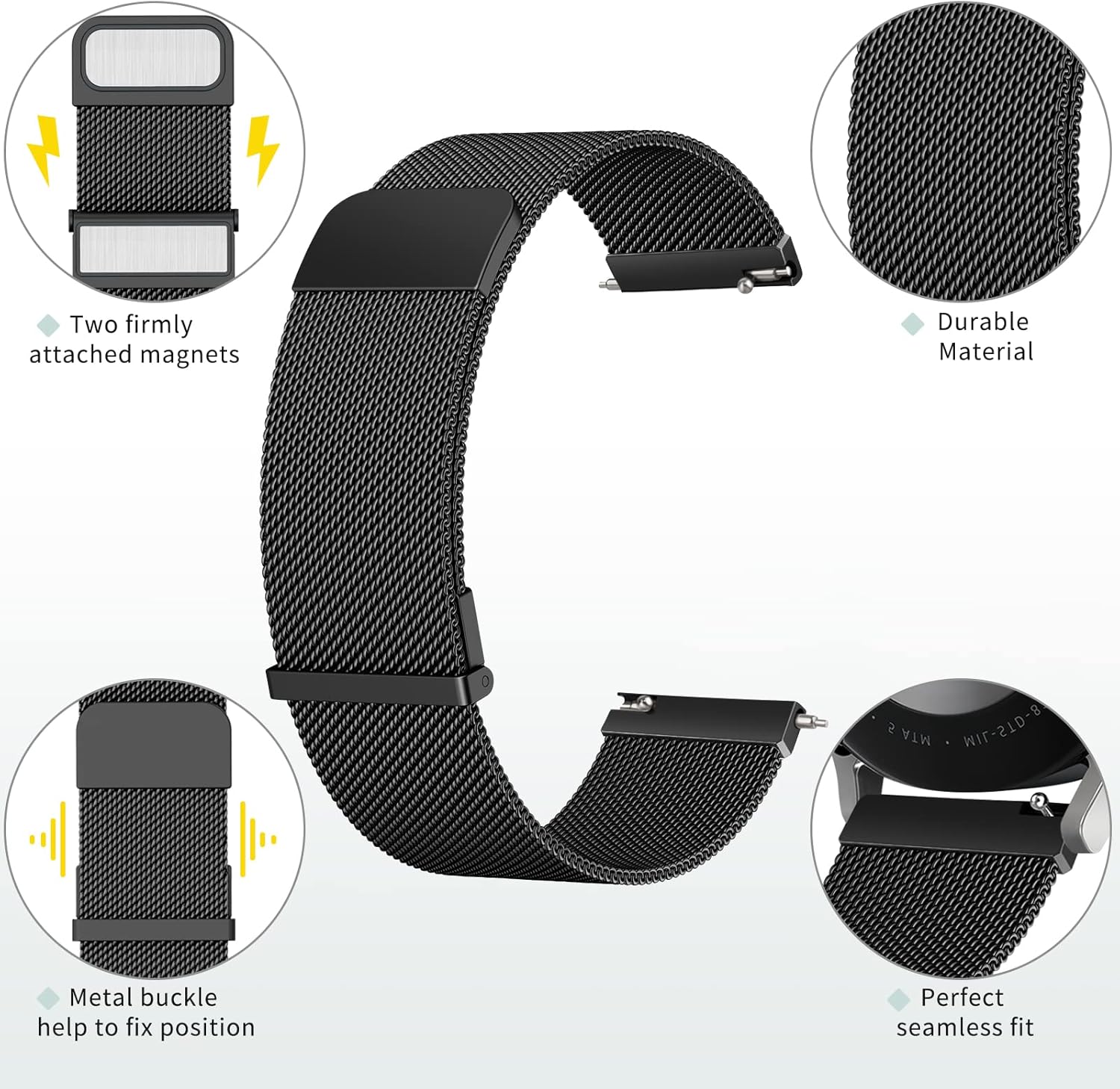 Fitpolo Metal Strap Replacement Band 22mm