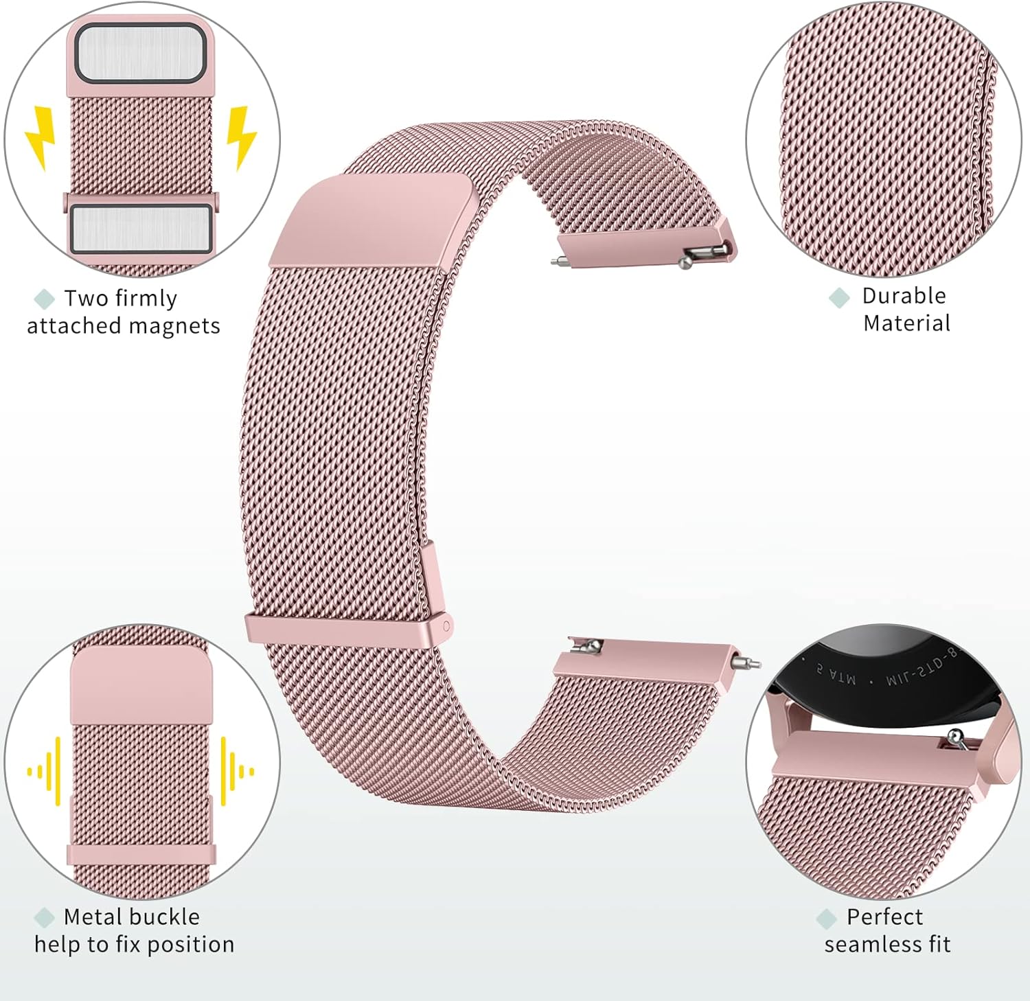 Fitpolo Metal Strap Replacement Band 22mm