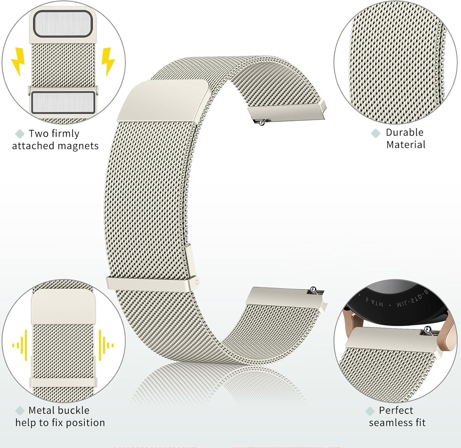 Fitpolo Metal Strap Replacement Band 22mm