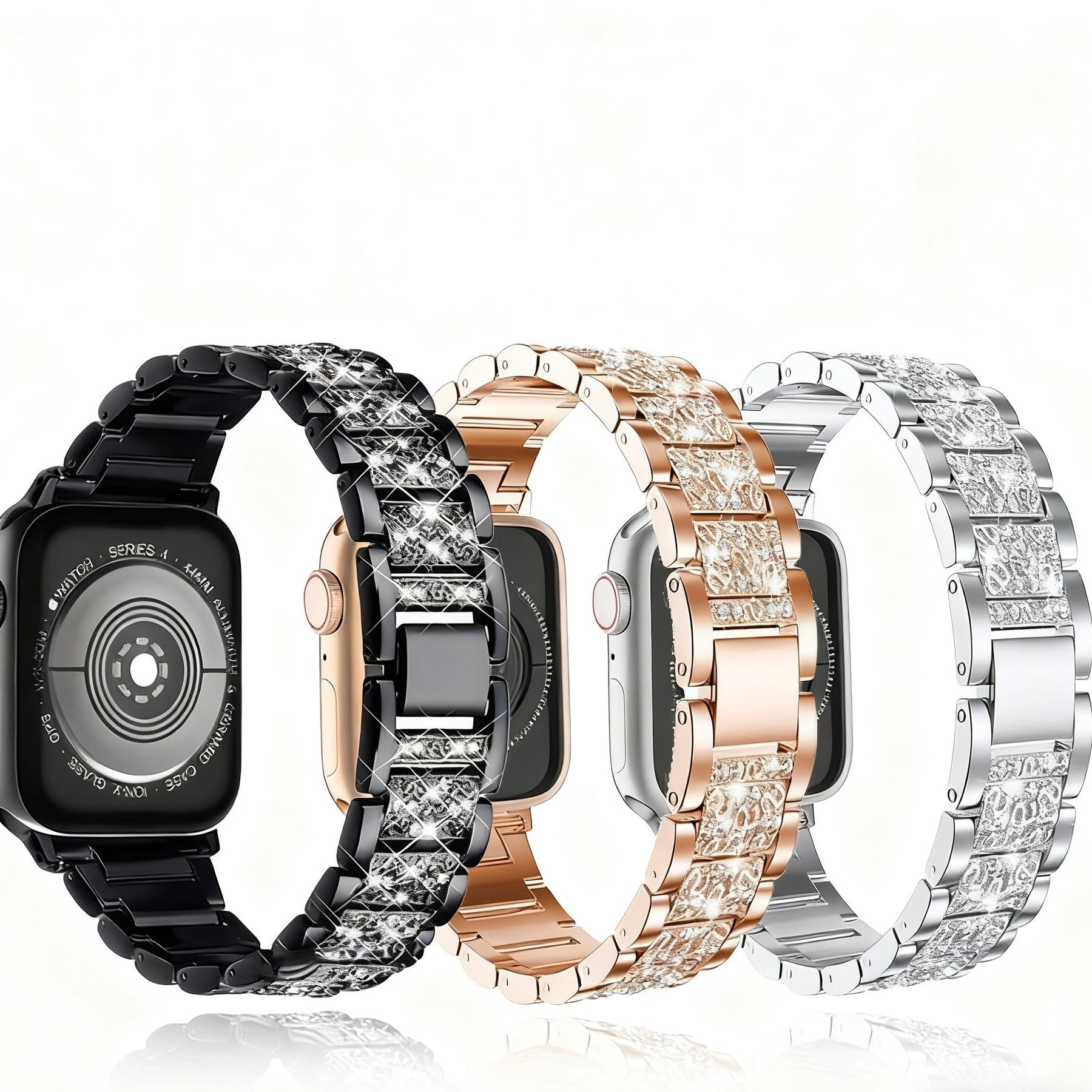 【Band Only!】Jewelry Bling Diamond Metal Replacement Band