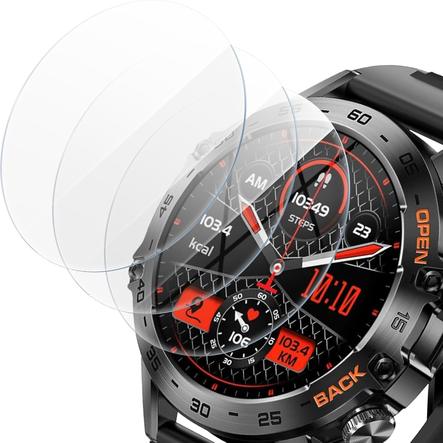 2-Pack 1.8" Smart Watch Screen Protector for AR-01/DR-05/DR-06