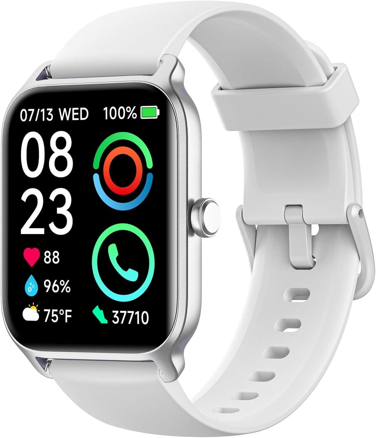 White smart watch with camera new arrivals